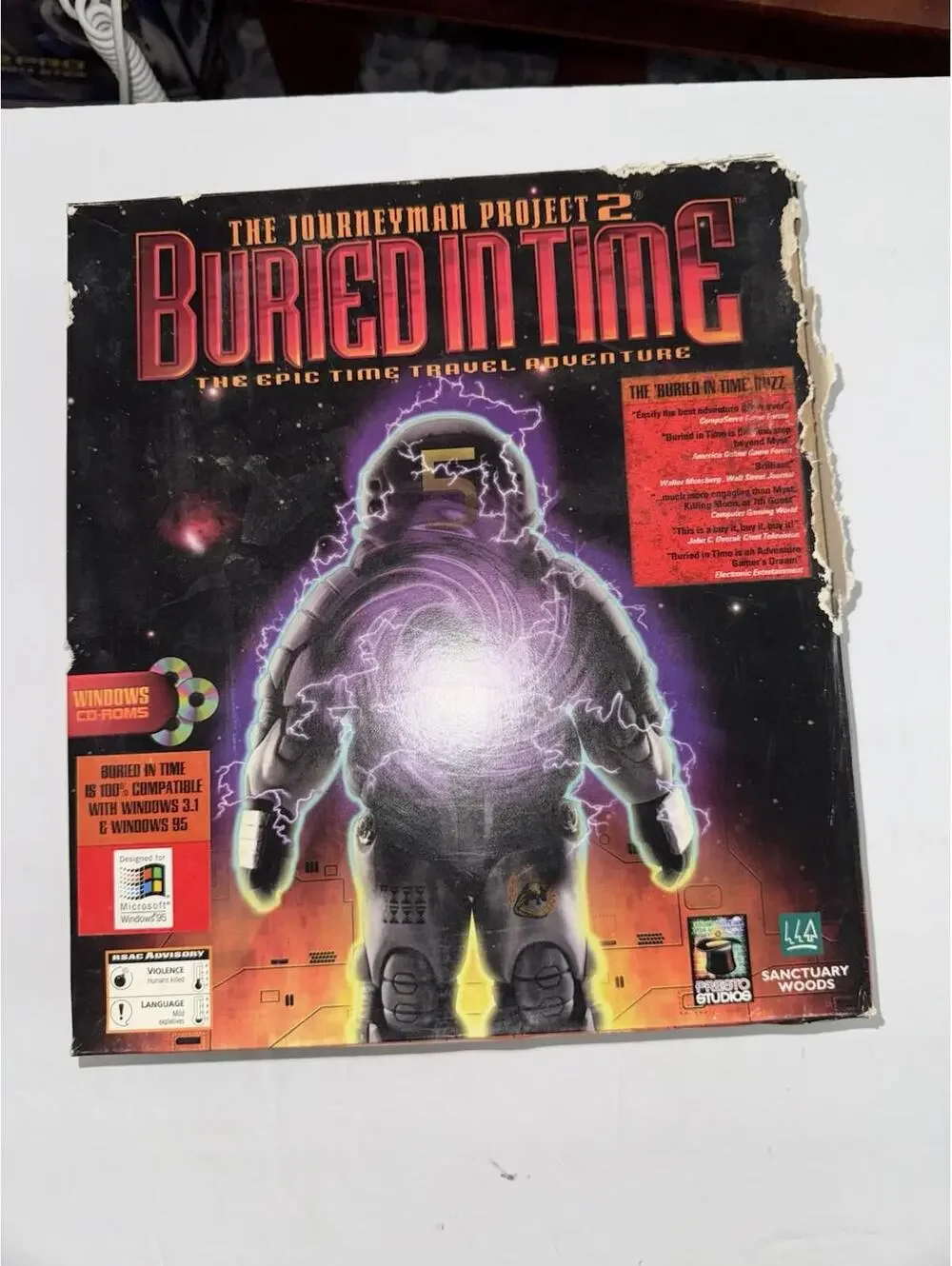 Journeyman Project 2: Buried in Time (PC, 1995) Box Damage Please See Photos